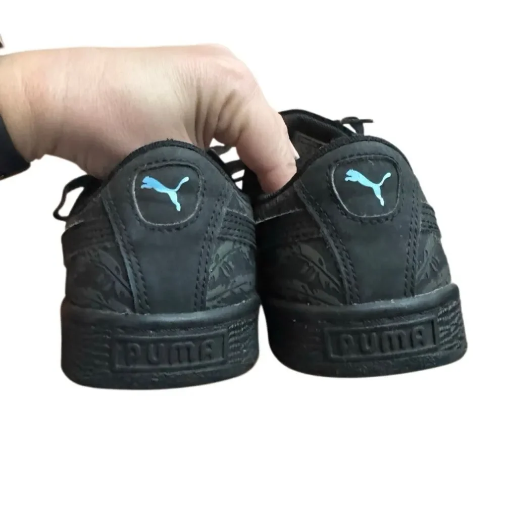 Puma Women's Basket Swan Suede Shoes Sneakers in Black Size 8.5